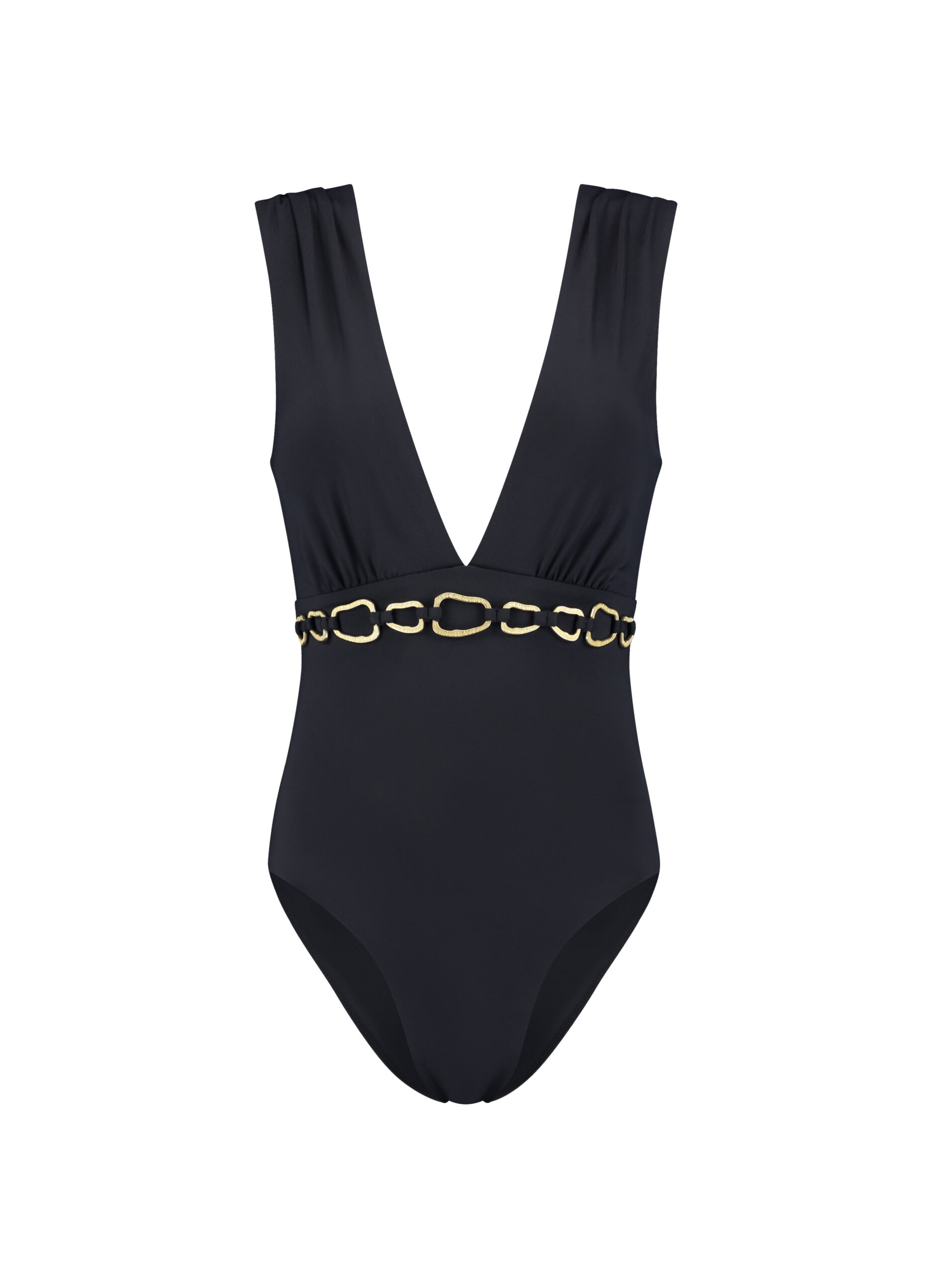 Cyell design FEMME NOIR goud detail badpak voorgevormd - Lingerie Badmode
